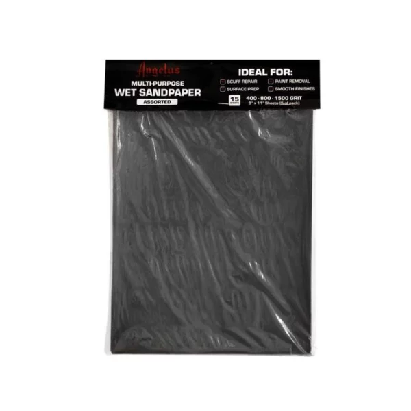 Papier de verre multi-usages Angelus (15 feuilles de 400,800,1500)