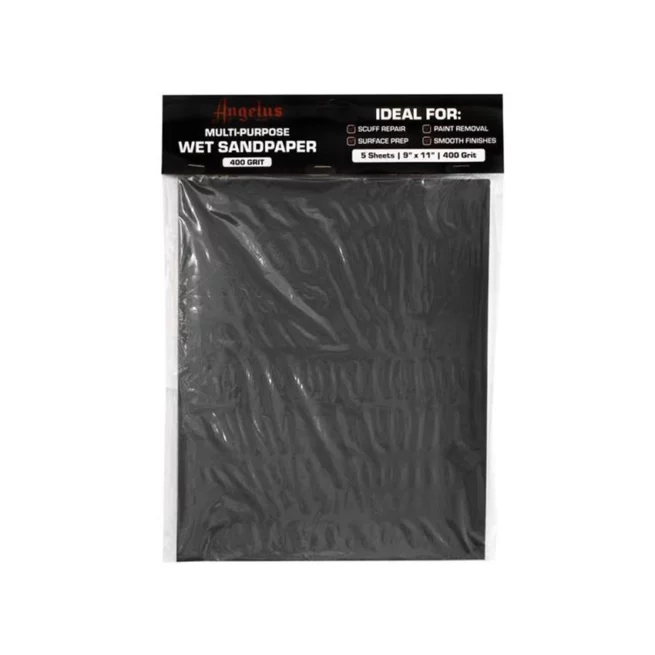 Papier De Verre multi-usages Angelus (5 Feuilles grain 400)